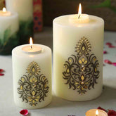 Black Motif Candle Large